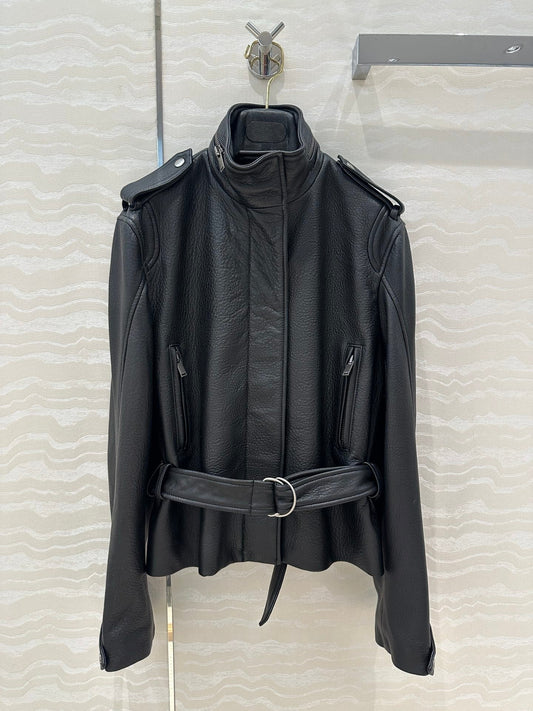YSL Waist Jacket Black Lambskin