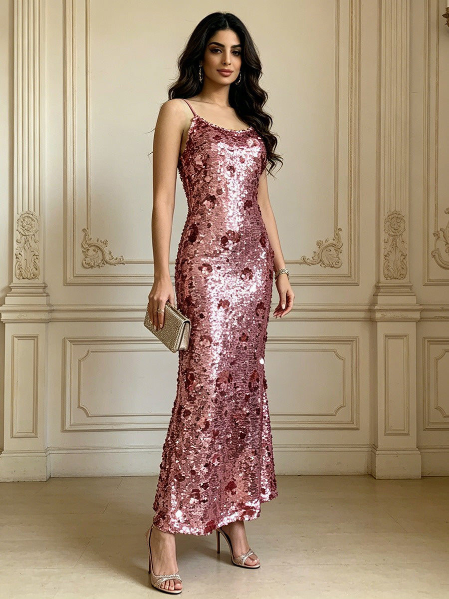 Arabelle Elegant and Sexy Sequin Maxi Dress