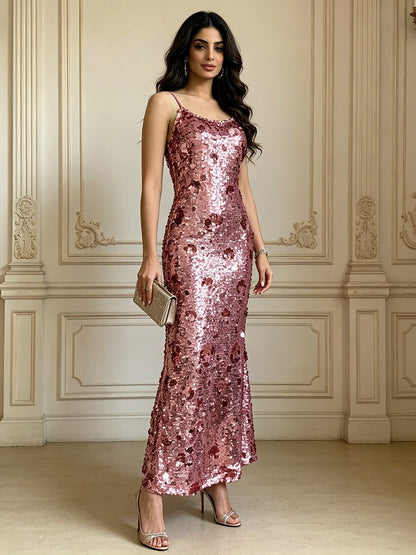 Arabelle Elegant and Sexy Sequin Maxi Dress