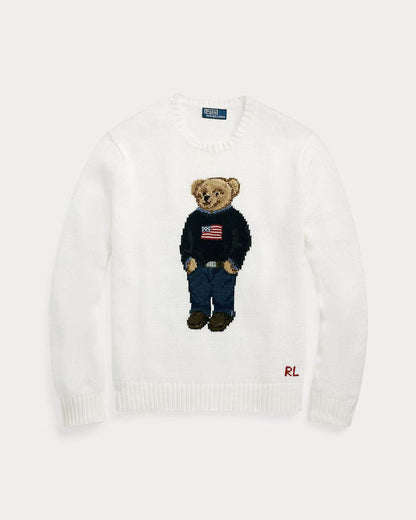 Polo Ralph Lauren Bear embroidered Pullover Knitted Cotton