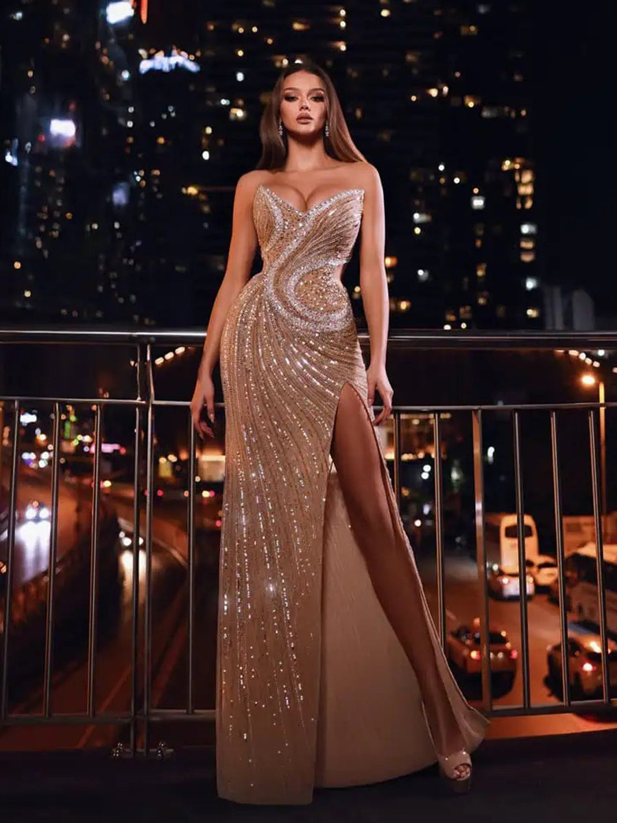 Mirabelle Maxi Dress In Champagne
