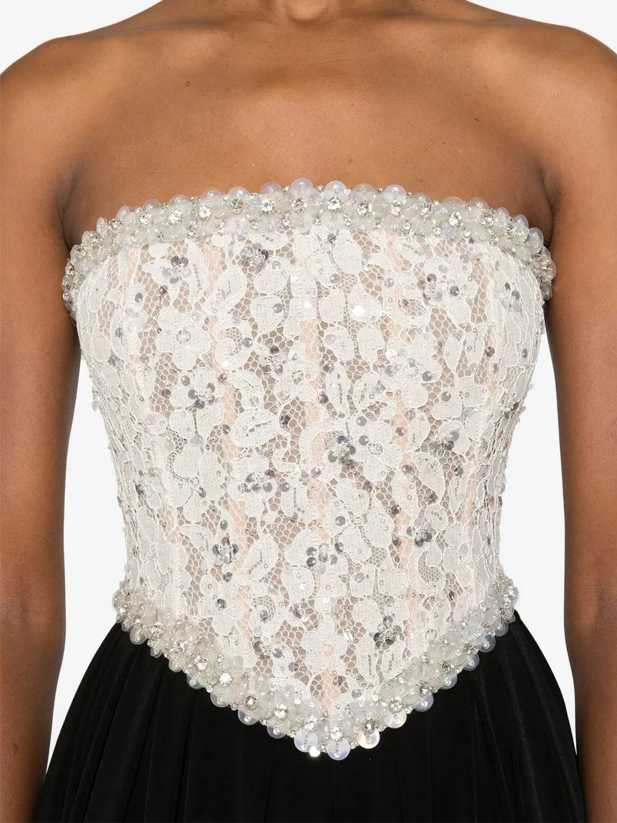 Bella Lace-Panelled Maxi Dress