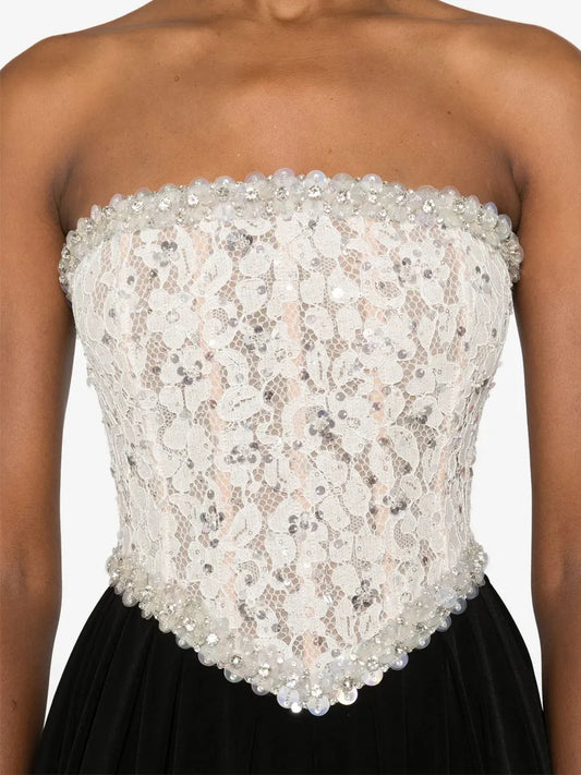 Bella Lace-Panelled Maxi Dress