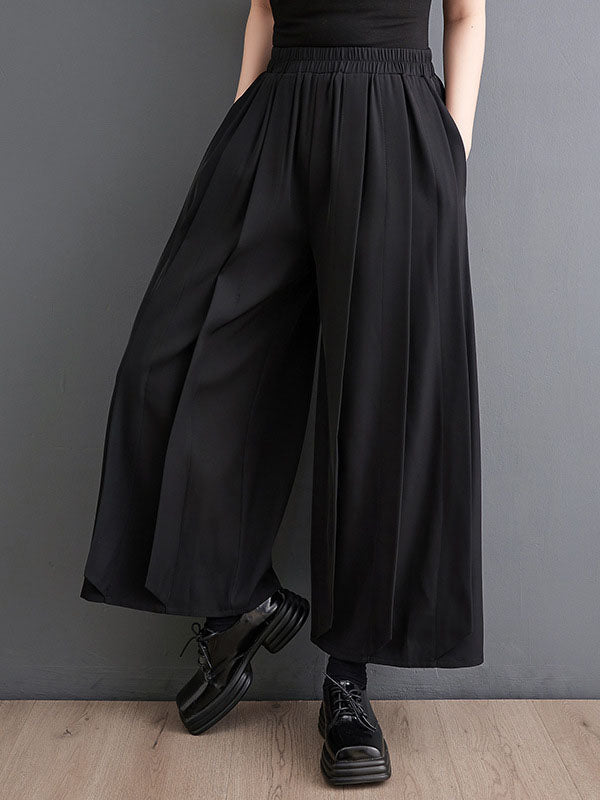 Loose Ninth Pants Pleated Casual Pants Bottoms