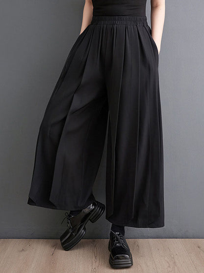 Loose Ninth Pants Pleated Casual Pants Bottoms