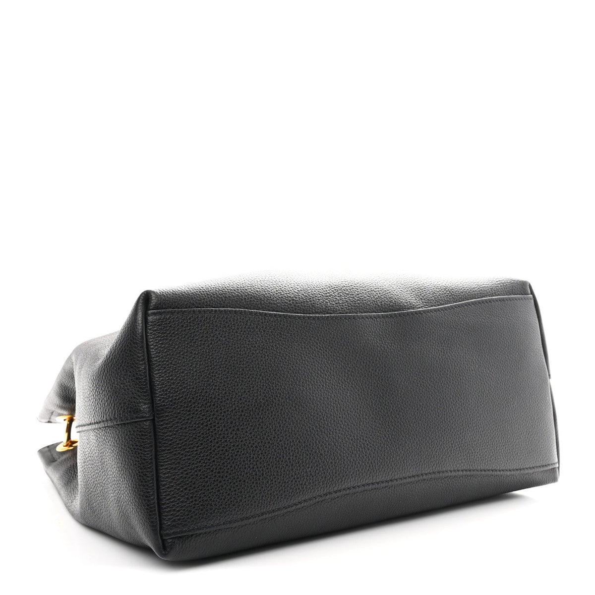 Vitello Phenix Embossed Logo Hobo Black