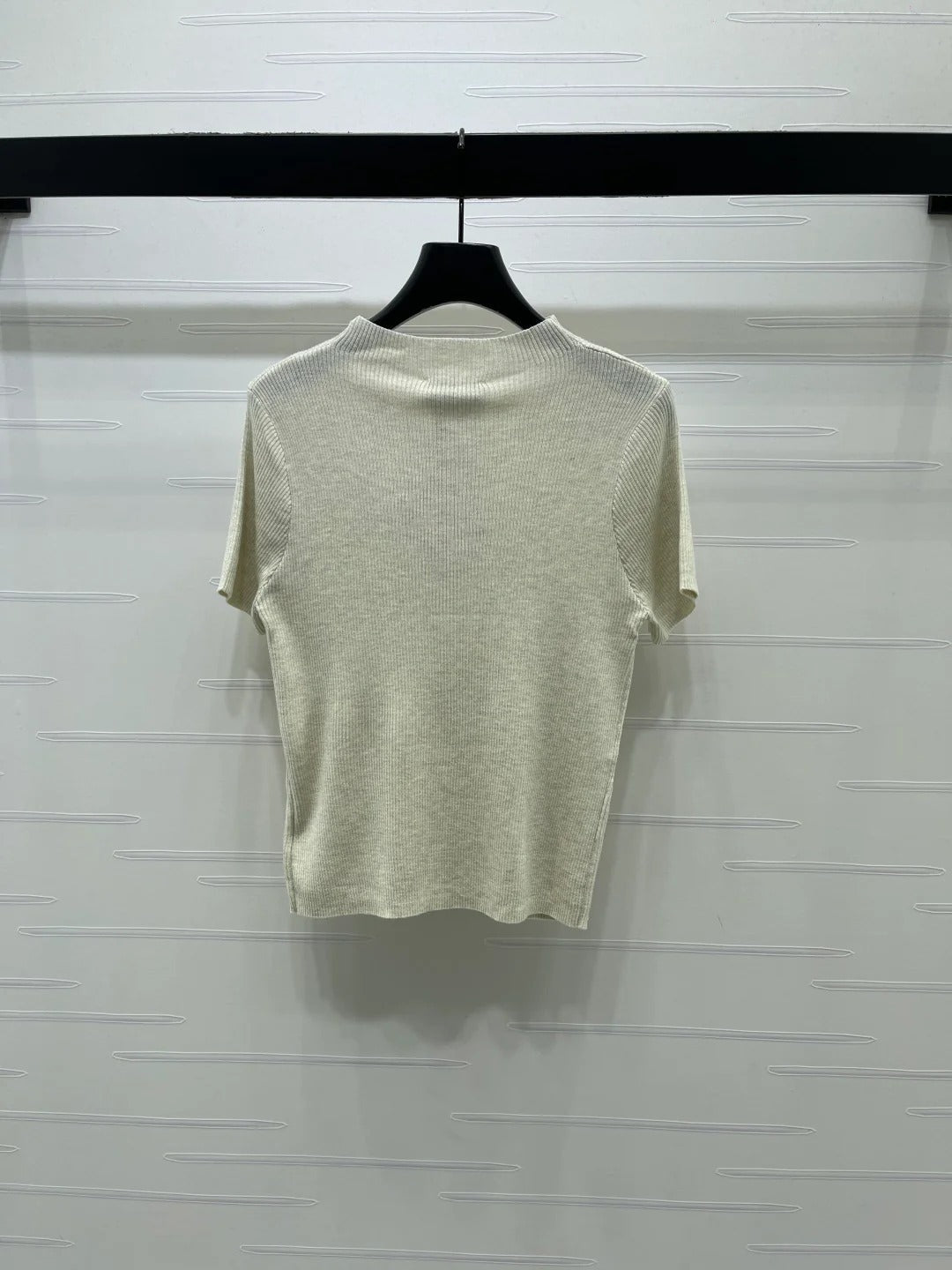 Miumiu 2026 Crew Neck Knit Short-sleeved Top Wool 356519