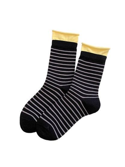 Rufia - Stripe Color-Block Mid-Calf Capsule Socks