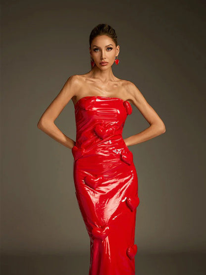 Taron Midi Dress In Red