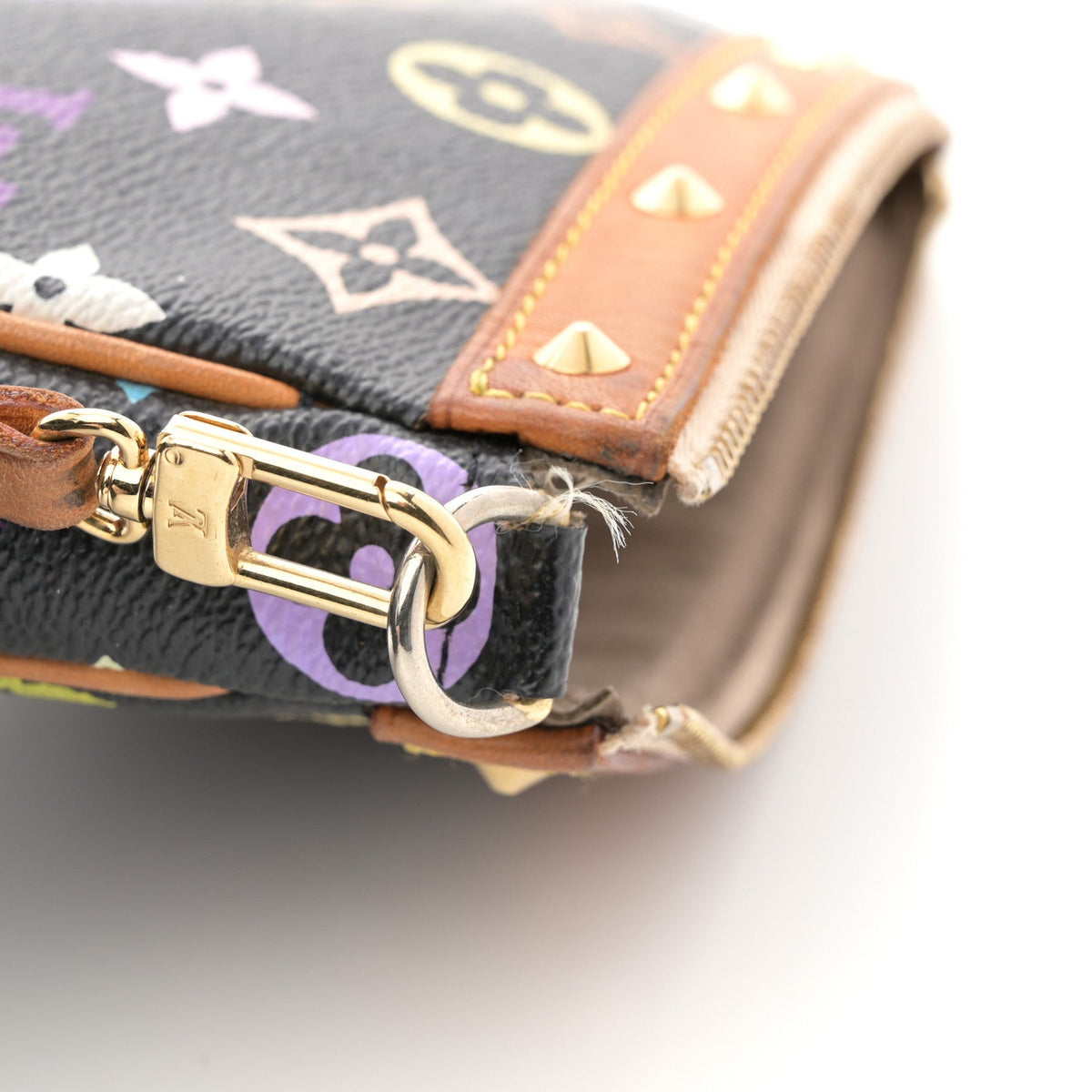 Monogram Multicolor Pochette Accessories Black