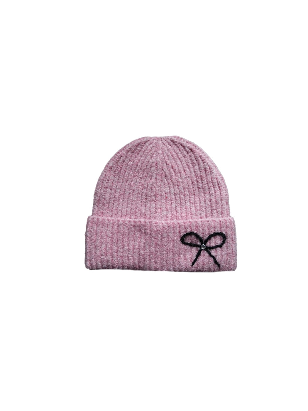 Haila - Knitted Beanie with Butterfly Embroidery