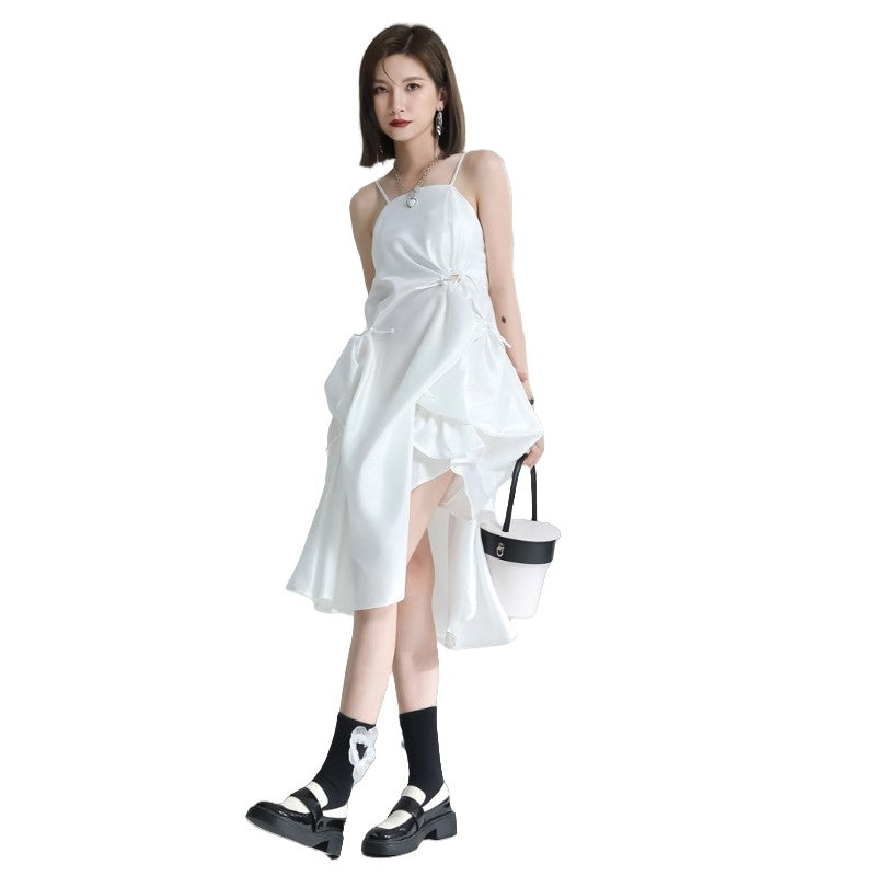 Pleated Irregular Dress