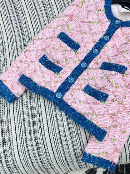 CC 2025 Cardigan Pink Blue Wool 325890