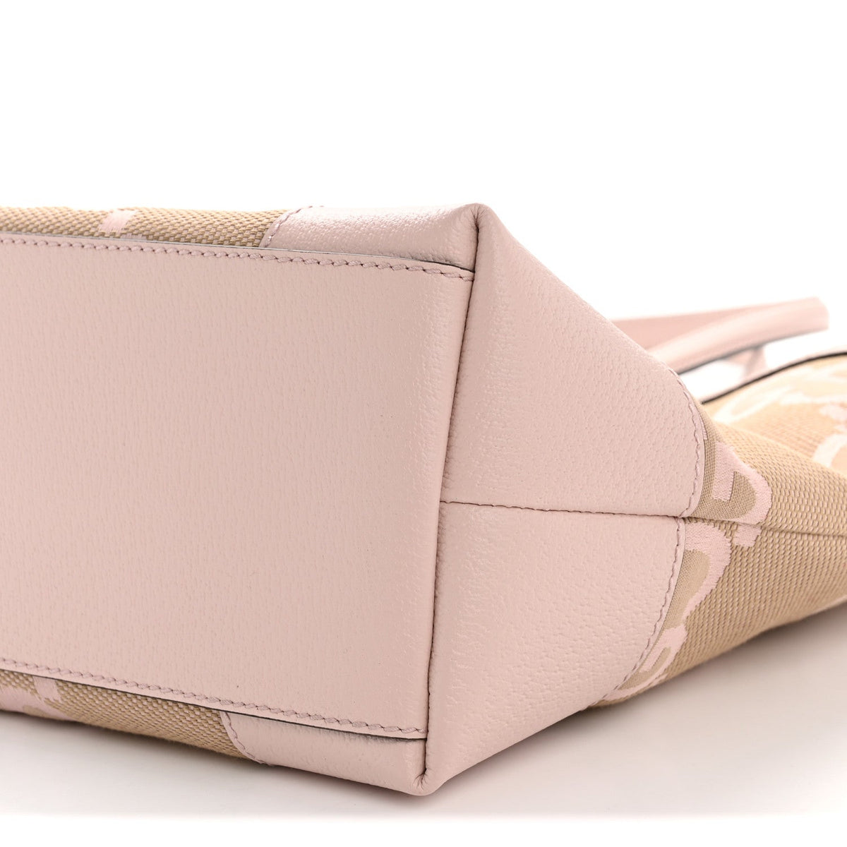 Monogram Jumbo GG Textured Dollar Calfskin Medium Ophidia Shopping Tote Beige Perfect Pink