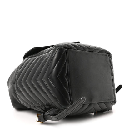 Lambskin Matelasse Monogram Joe Backpack Black