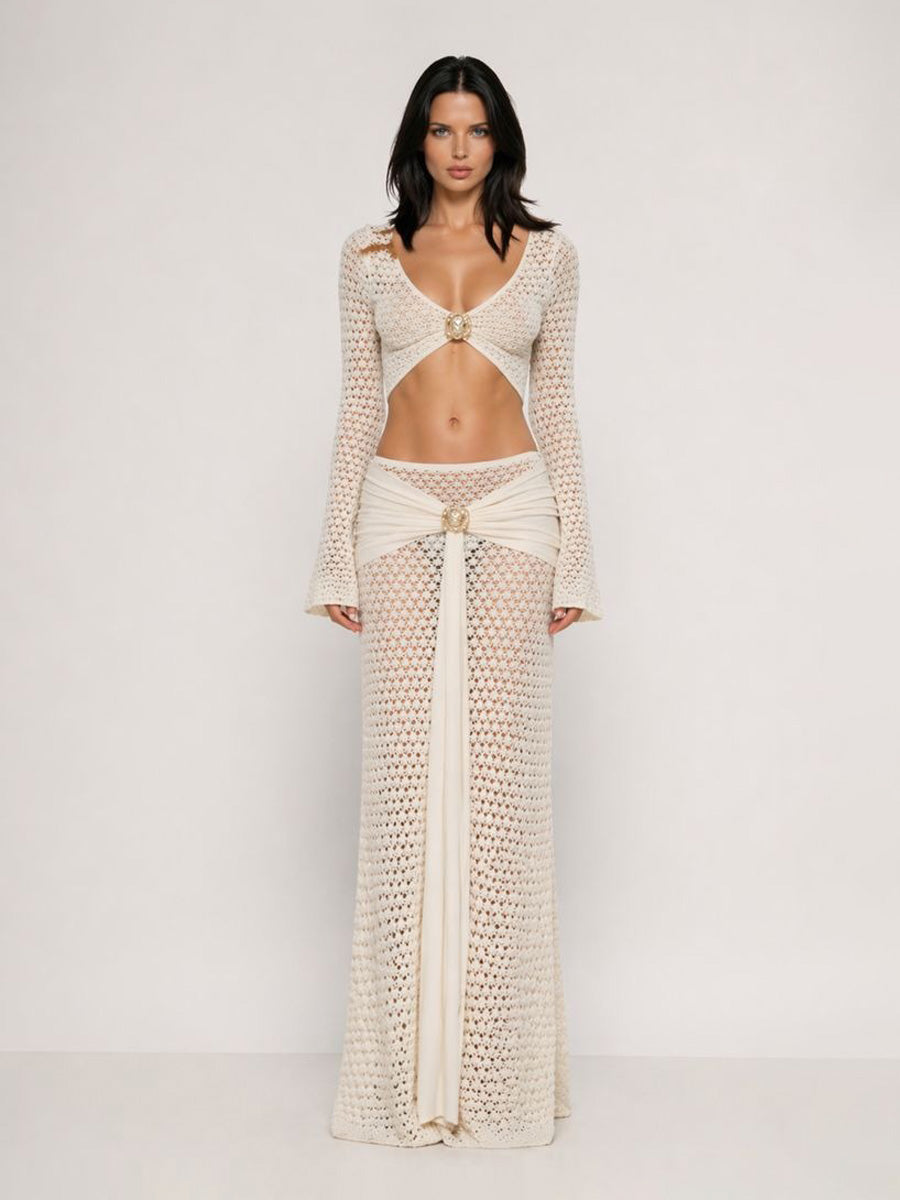 Gracelyn Elegant Resort-Style Cutout Two-Piece Set