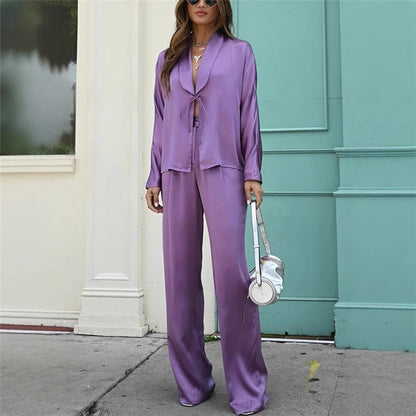Stylish Monochrome Shirt And Pants Casual Set
