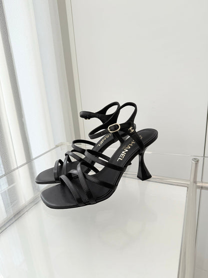 CC Cruise 25/26 Sandal 95mm Black Lambskin 597353