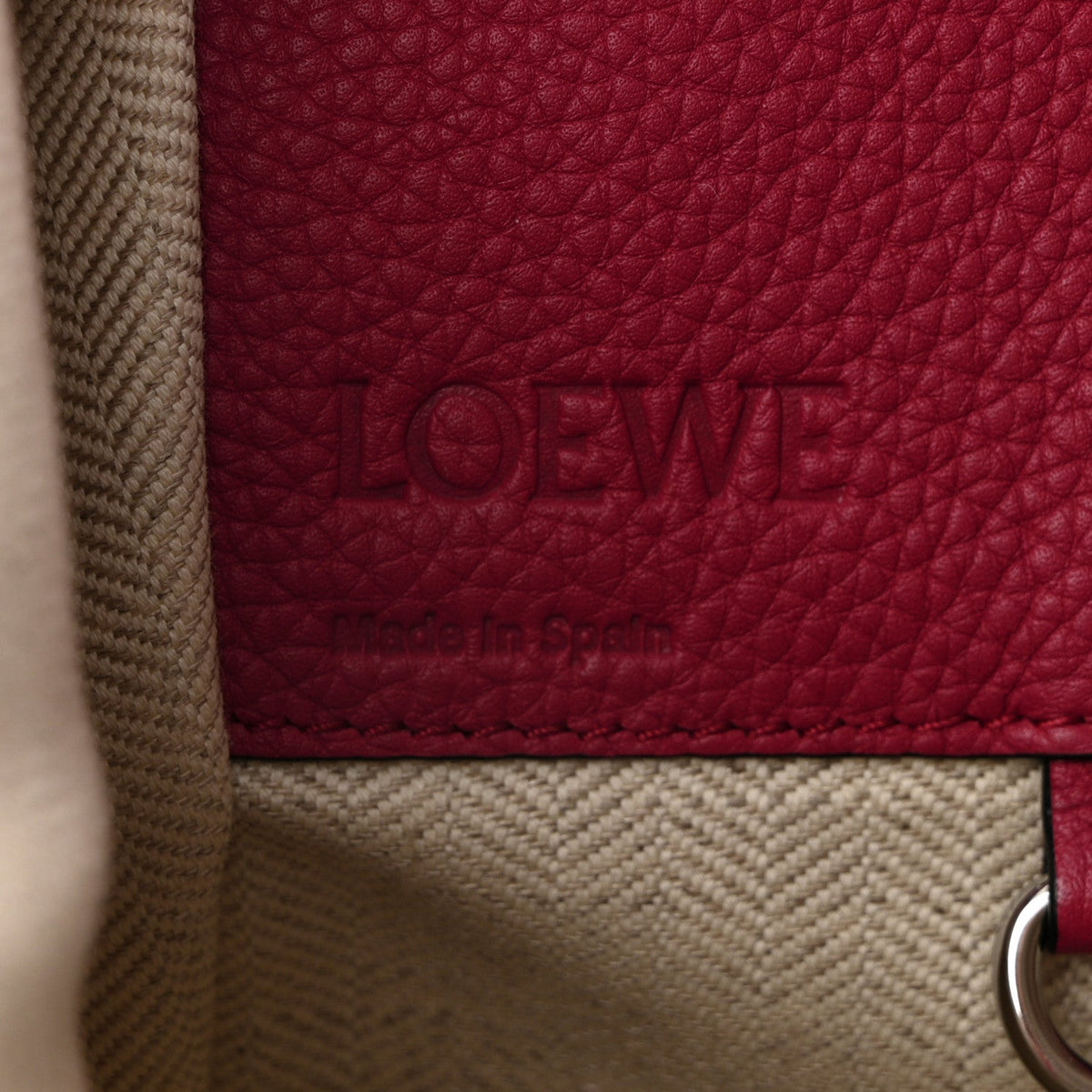 Grained Calfskin Small Hammock Shoulder Bag Raspberry