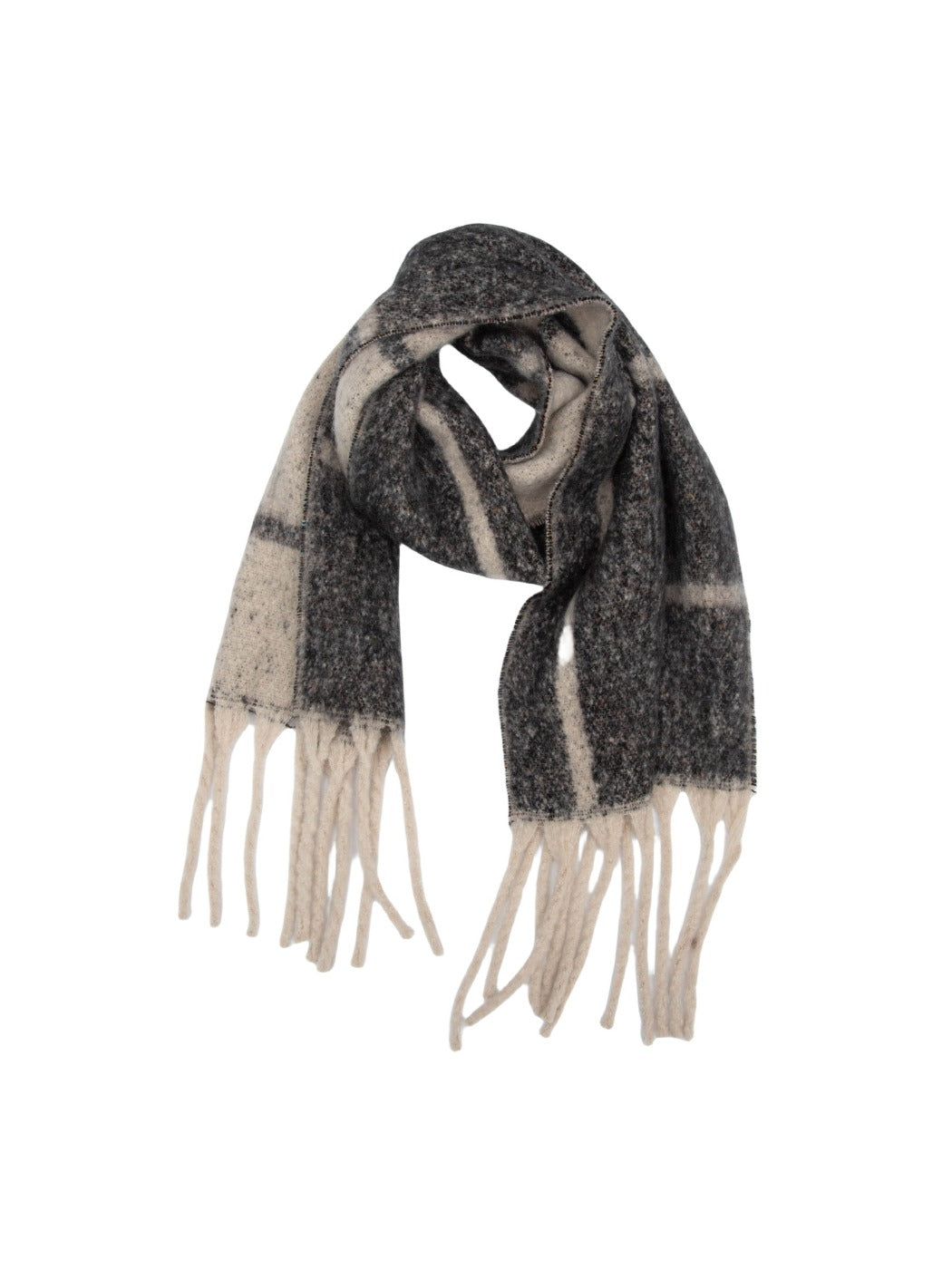 Scarvii - Winter Tassel Plaid Jacquard Scarf