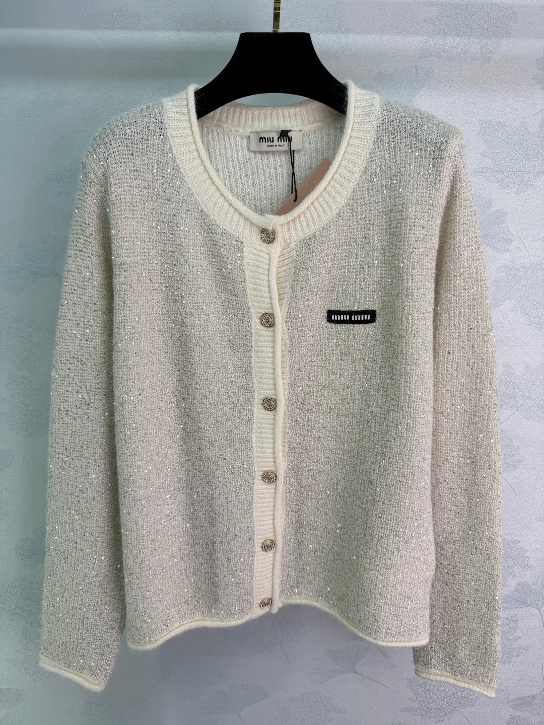 Miu 26s Knit Cardigan Wool Silk 345191