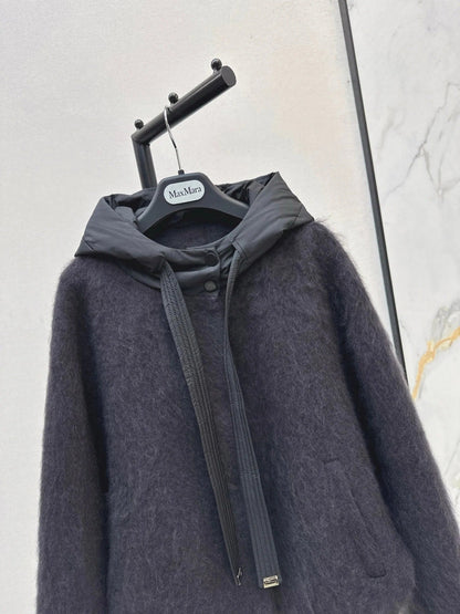 MAX MARA 25S HOODED KNIT JACKET 105