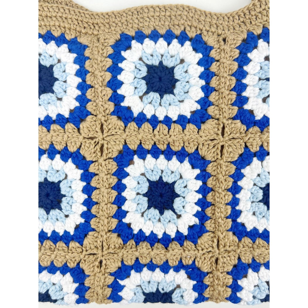 Cosbai - Handwoven Shoulder Bag – Coffee &amp; Blue