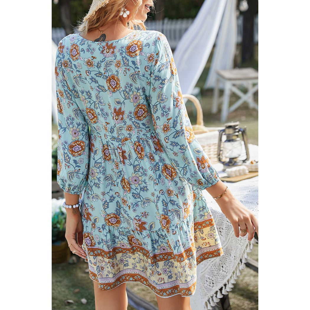 Troposa - Boho V-Neck Dress With Tassels - Chic &amp; Sweet