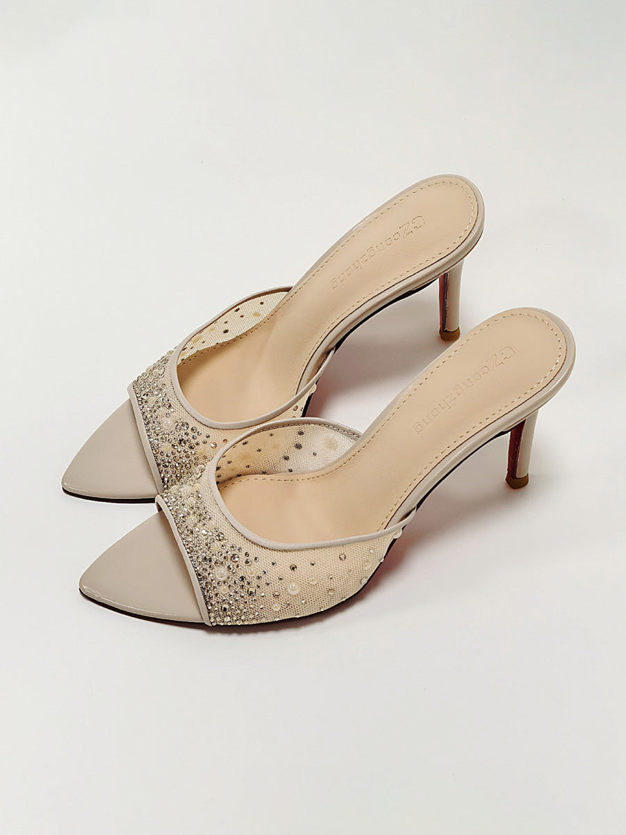 Ada Rhinestone-Embellished Stiletto Sandals
