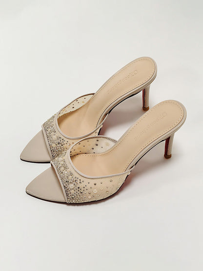 Ada Rhinestone-Embellished Stiletto Sandals