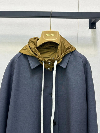 MIUMIU HOODED TRENCH COAT STYLE 56