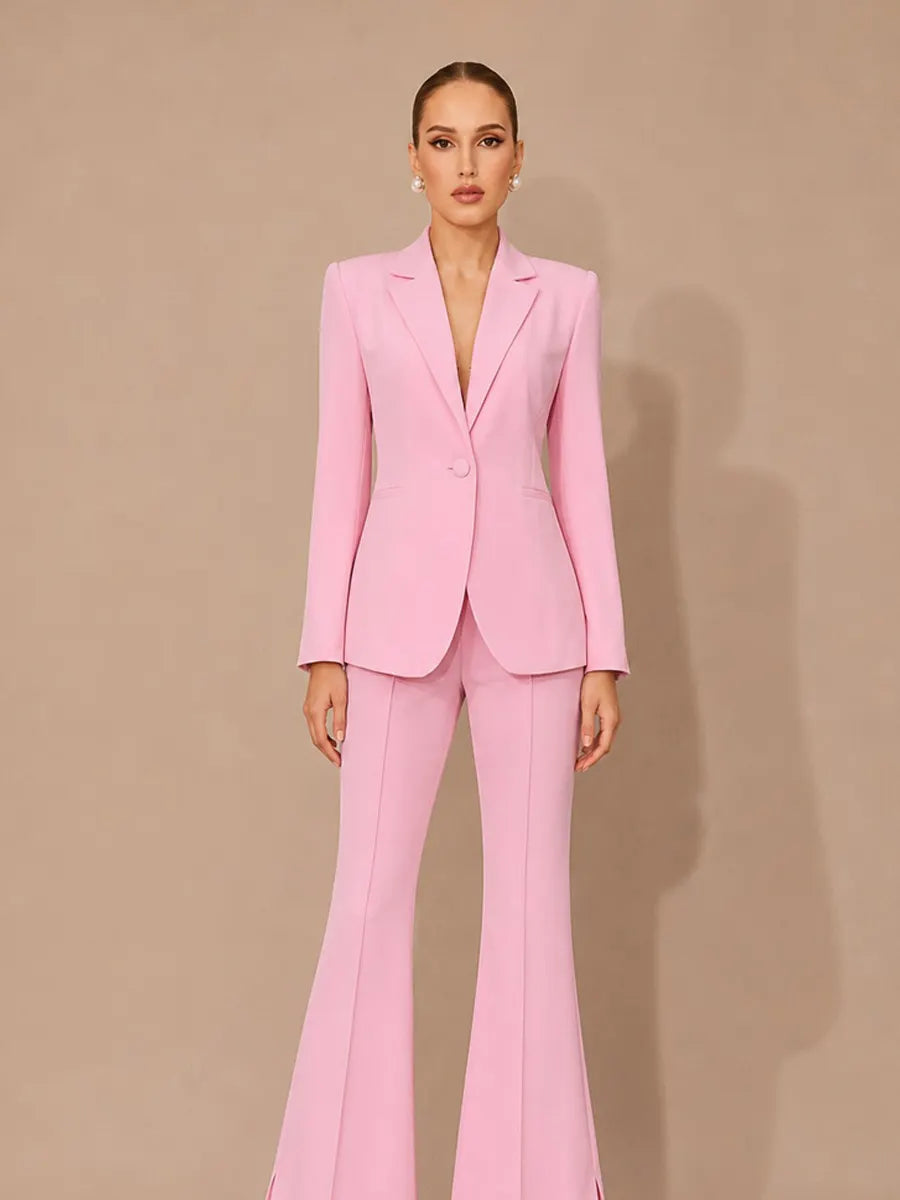 Maia Blazer and Flared Trousers Two Piece Set