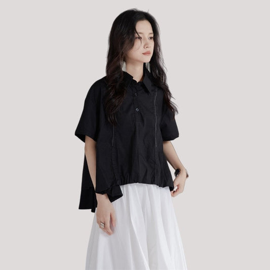 Small Polka Dot Irregular Shirt