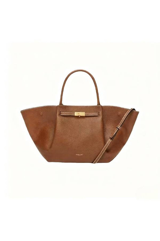Metal clasp tote bag