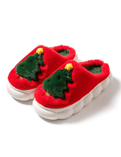 Cute Plush Cartoon Christmas Winter Slippers