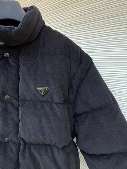 PRADA 25S VELVET PUFFER JACKET 458