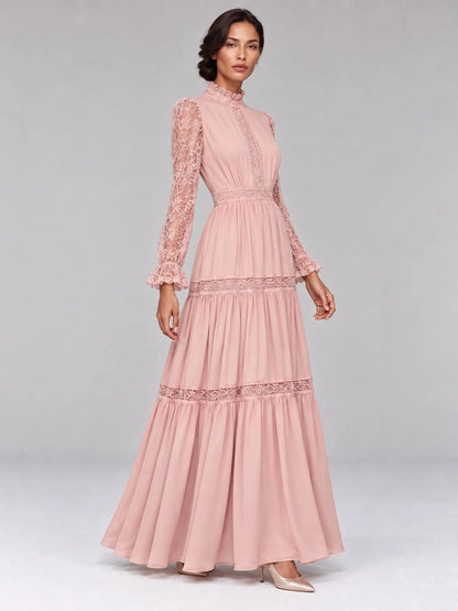 Ivy Vintage Cut-out Long-Sleeve Maxi Dress