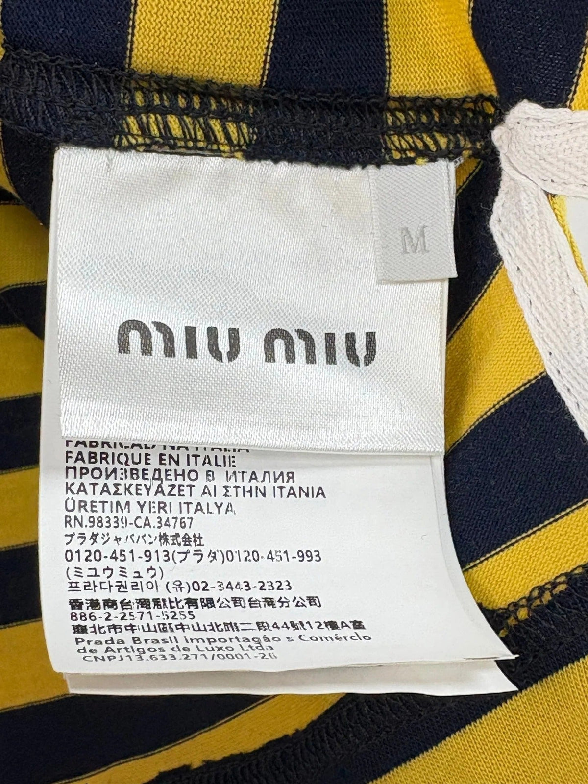 MIUMIU STRIPED SHIRT WITH LAPEL COLLAR STYLE 44