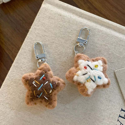 Colorful Beads Star Pendant Keychain Bag