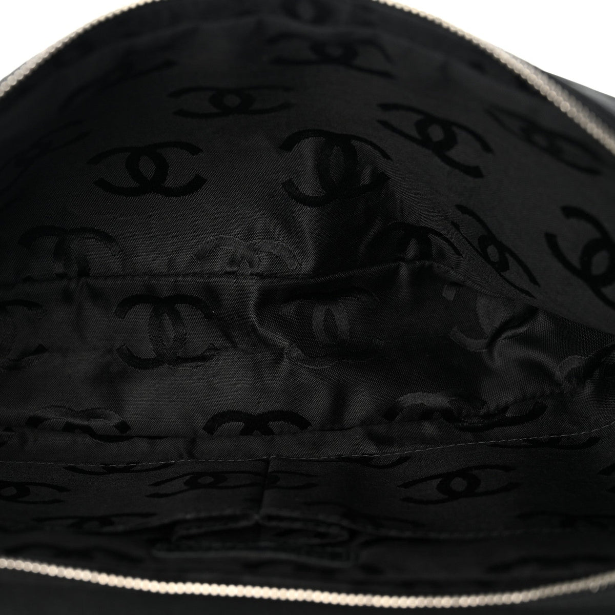 Nylon Square Quilted Flap Black