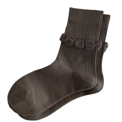 Rufia - Padded Lace-embroidered Mid-calf Socks