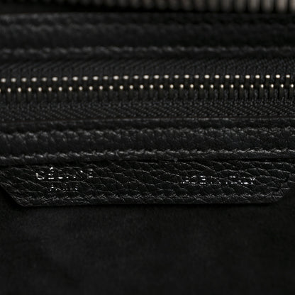 Drummed Calfskin Micro Luggage Black