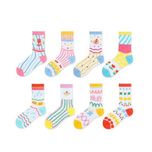 Rufia - Pastel Cartoon Socks - Breathable &amp; Soft
