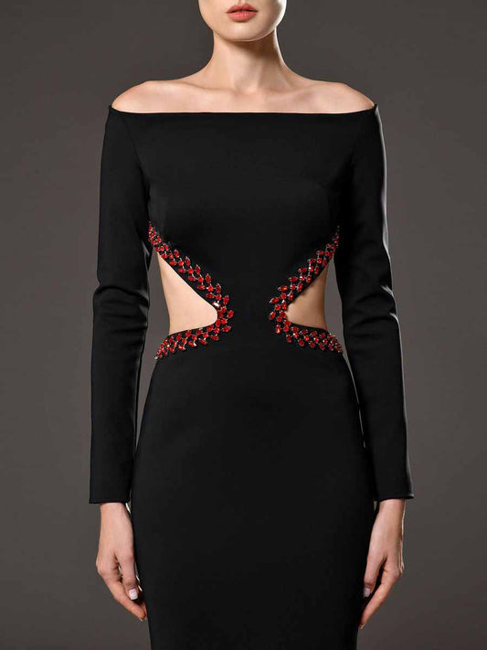 Katherine Jersey Long Sleeves Maxi Dress