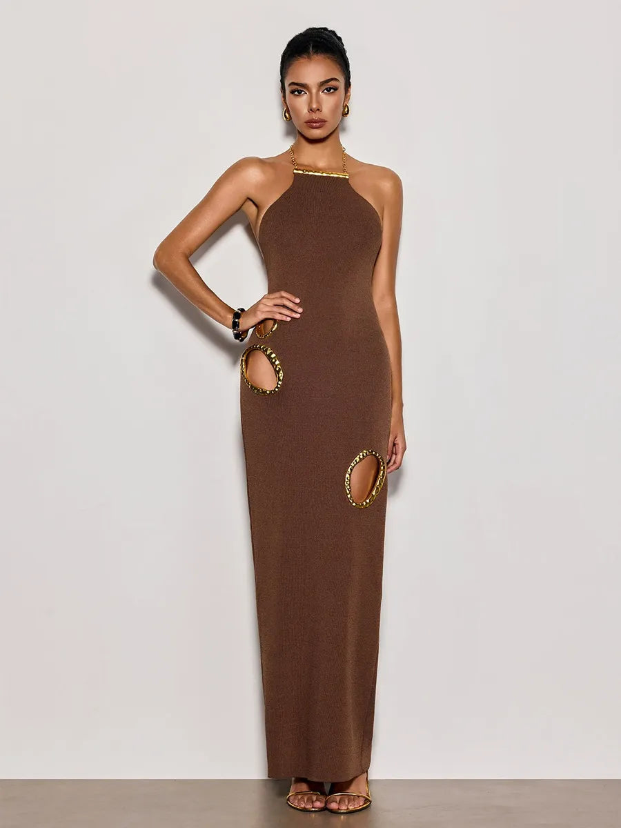 Zoey Halterneck Cutout Maxi Dress