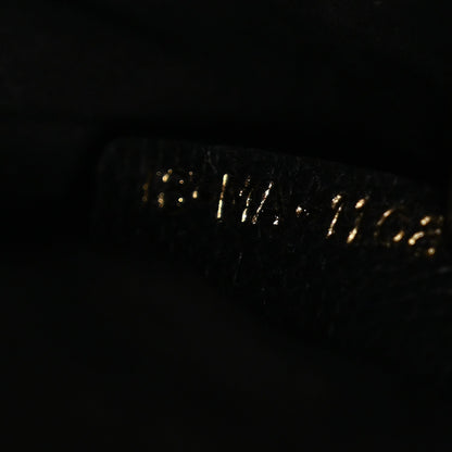 Grained Calfskin Mini Saddle Bag Black