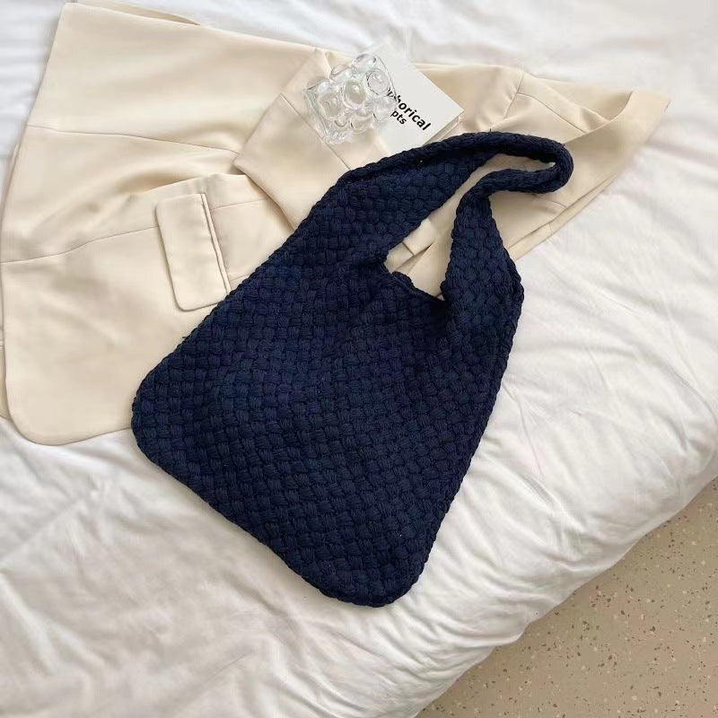 Crochet Tote Bag Hand-Woven Vintage Tote Bag