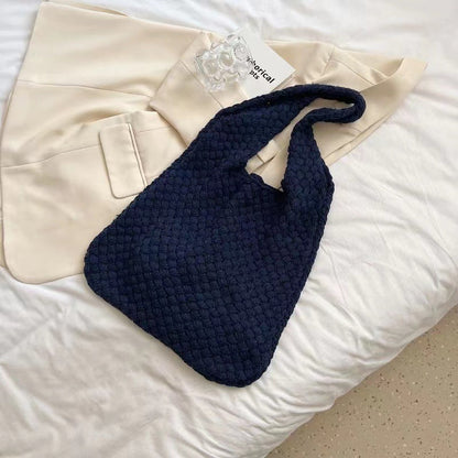 Crochet Tote Bag Hand-Woven Vintage Tote Bag