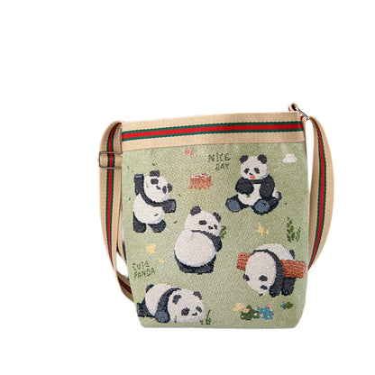 Cosbai - Cute Cartoon Crossbody Bag With Zipper