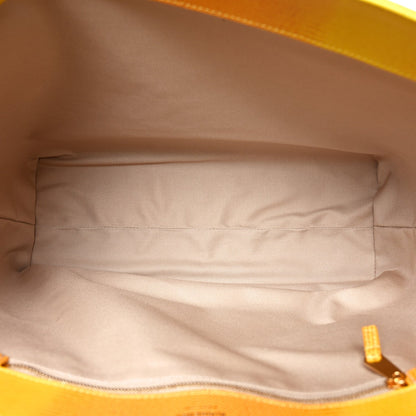 Calfskin Lizard Embossed Medium London Tote Marigold